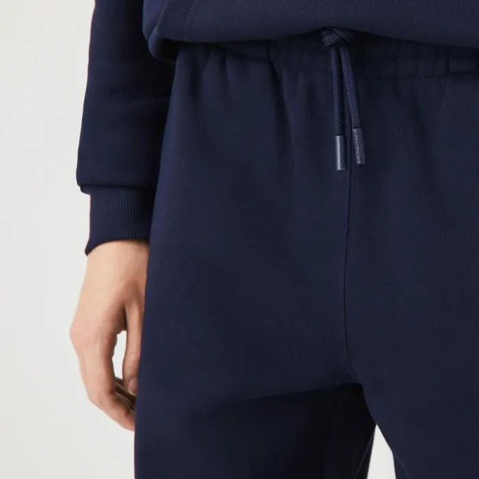 Matching Sets MenWomen Lacoste Unisex Organic Cotton Fleece Sweatpants Navy Blue 166
