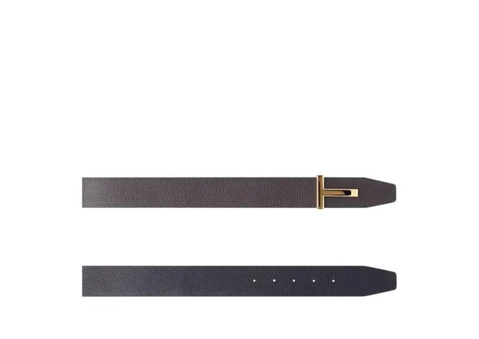 Men Belts Tom Ford Soft Grain Leather T Icon Belt Brown Black Men Belts Tom Ford Soft Grain Leather T Icon Belt Brown Black
