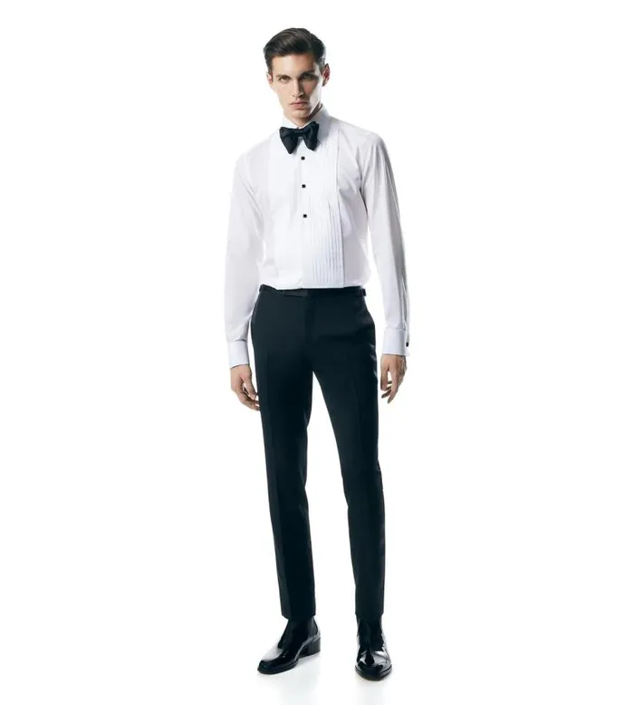 Men Evening Tom Ford Cocktail Voile Slim Fit Evening Shirt Optical White