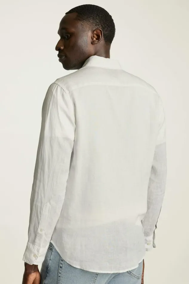 Men Everyday Linen Shirt White Pearl Bonobos Casual Shirts