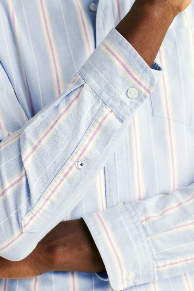 Men Everyday Oxford Shirt Hazy Blue Milos Stripe Bonobos Business Casual Shirts