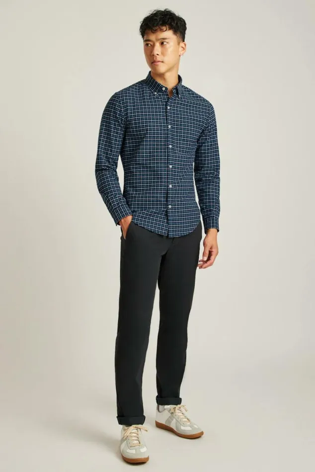 Men Everyday Oxford Shirt Navy Larchmont Plaid Bonobos Business Casual Shirts