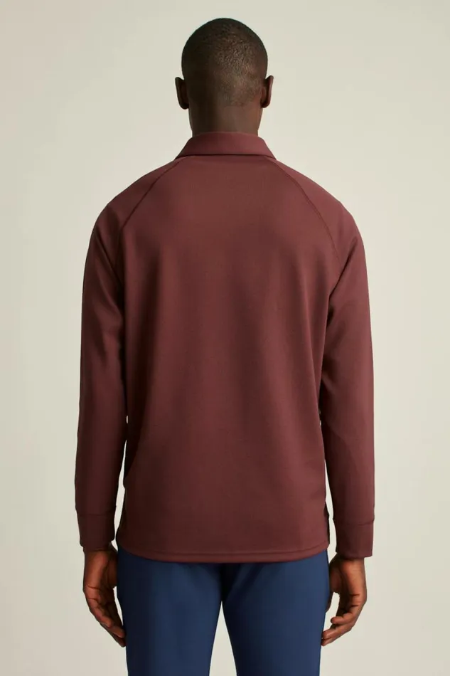 Men Fall Ball Long Sleeve Golf Polo Bordeaux Bonobos Golf Polos and Tops