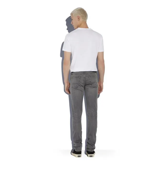 Men Jeans Tom Ford Straight Japanese Selvedge Jeans Grey Men Jeans Tom Ford Straight Japanese Selvedge Jeans Grey