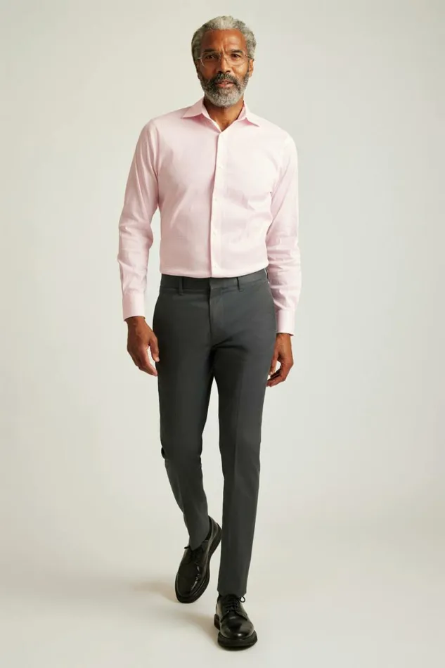 Men Jetsetter Stretch Dress Shirt Pink Micro Windowpane Bonobos Business Casual Shirts