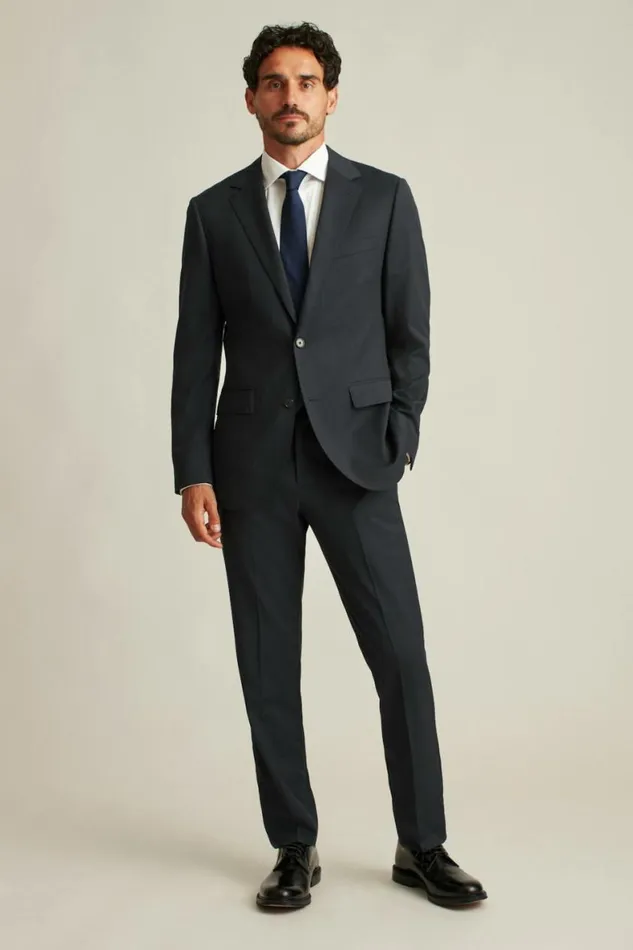 Men Jetsetter Super 120s Italian Wool Suit Navy Bonobos Suits