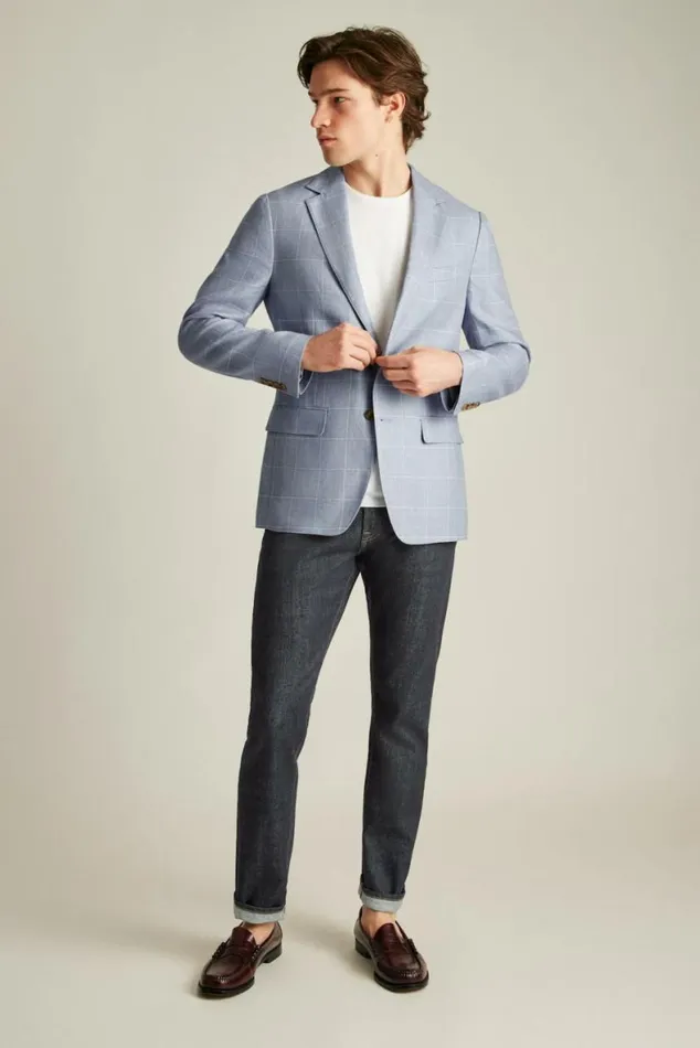 Men Jetsetter Unconstructed Blazer Light Blue Windowpane Bonobos Blazers and Sport Coats Men Jetsetter Unconstructed Blazer Light Blue Windowpane Bonobos Blazers and Sport Coats