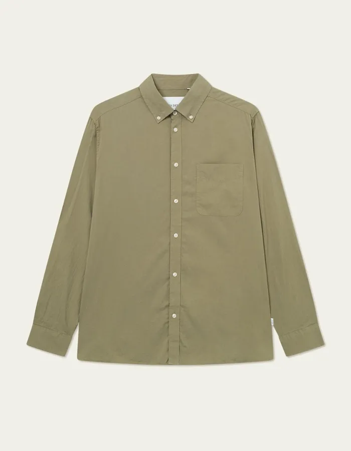 Men Kent Light Oxford Shirt 8211 Surplus Green Les Deux ShirtsOvershirts