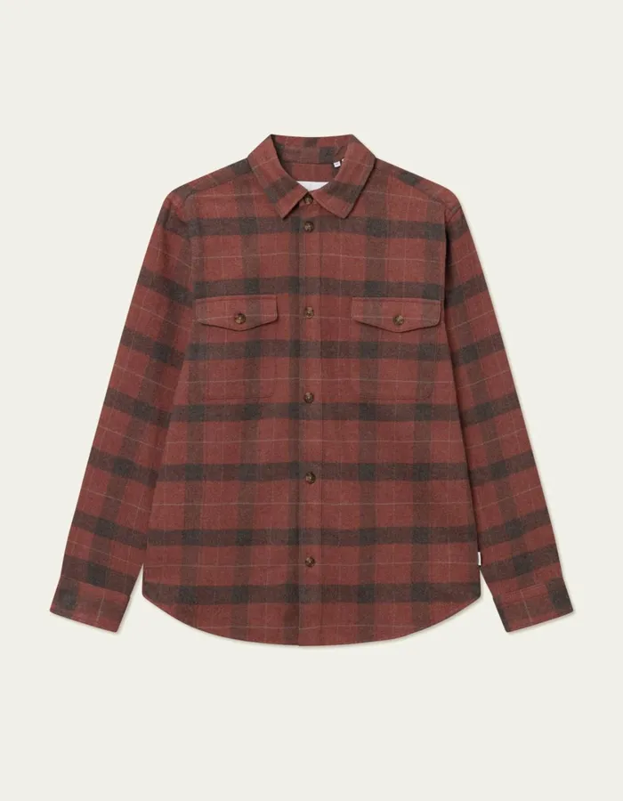 Men Lennon Flannel Check Overshirt 8211 Coffee BrownFired Brick Les Deux ShirtsOvershirts Men Lennon Flannel Check Overshirt 8211 Coffee BrownFired Brick Les Deux ShirtsOvershirts