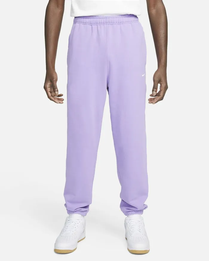 Men Nike Trousers And Tights Solo Swoosh Space Purplewhite