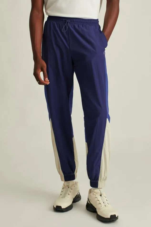 Men Nylon Windbreaker Pant Bright Blue Bonobos Joggers and Athleisure
