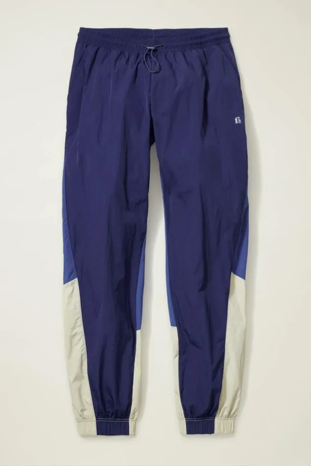 Men Nylon Windbreaker Pant Bright Blue Bonobos Joggers and Athleisure