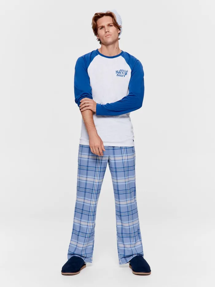 Men Official Sleep Long Sleeve Top Multi Peter Alexander Tops