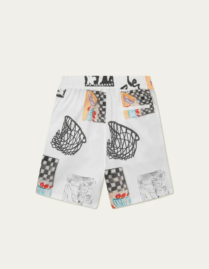 Men Otto AOP Shorts 8211 Light Ivory Les Deux Shorts