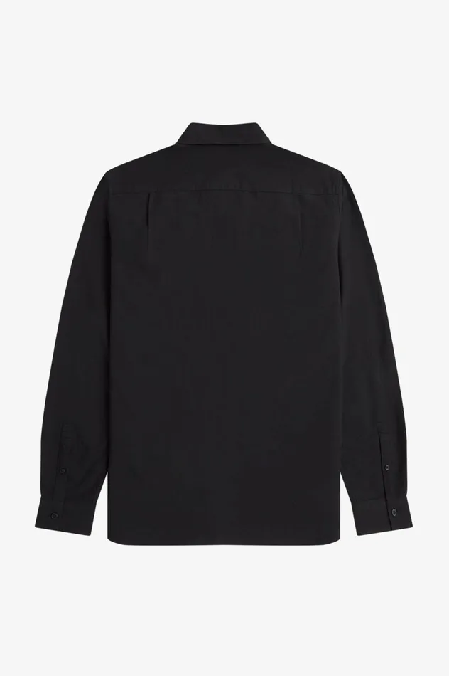 Men Oxford Shirt Black Fred Perry Shirts