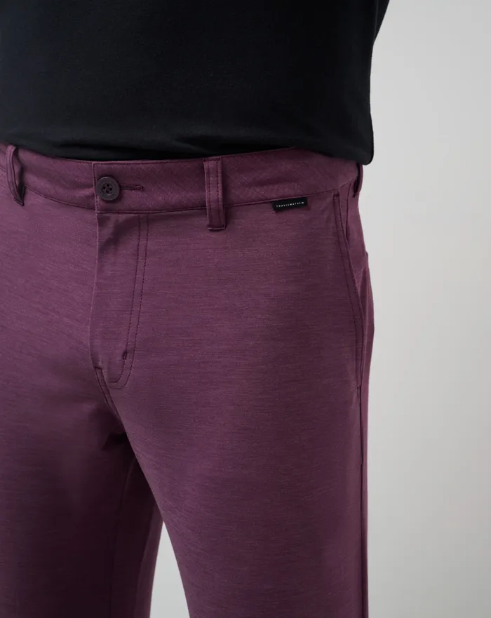 Men Pants TravisMathew OPEN TO CLOSE TECH CHINO PANT Plum
