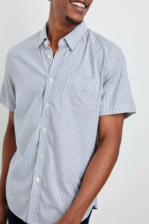 Men Rails Shirts Kieren Shirt Blue White Stripe