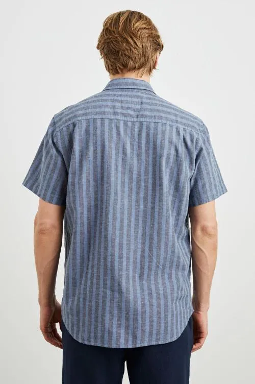 Men Rails Shirts Wilder Shirt Marine Sapphire Stripe Men Rails Shirts Wilder Shirt Marine Sapphire Stripe