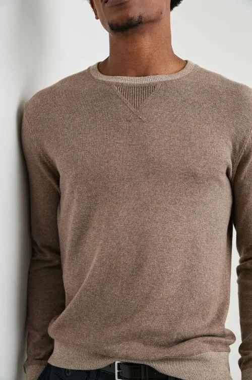 Men Rails Sweaters Burns Sweater Mocha Heather