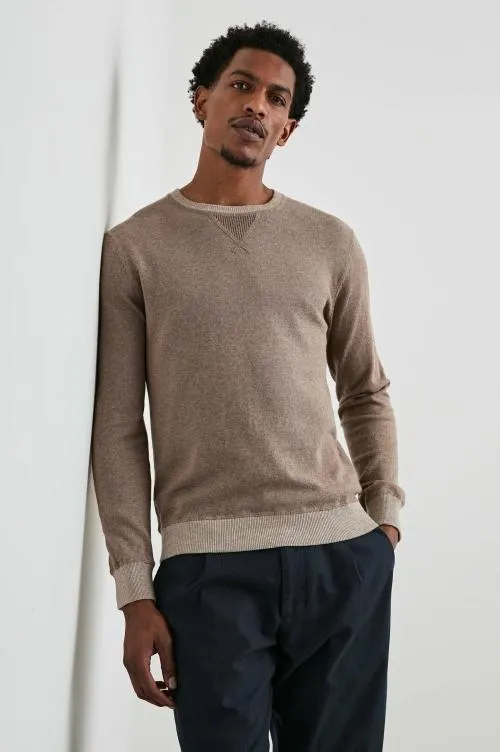 Men Rails Sweaters Burns Sweater Mocha Heather