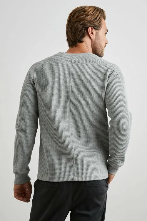 Men Rails TShirts and Polos Wade Thermal Heather Grey