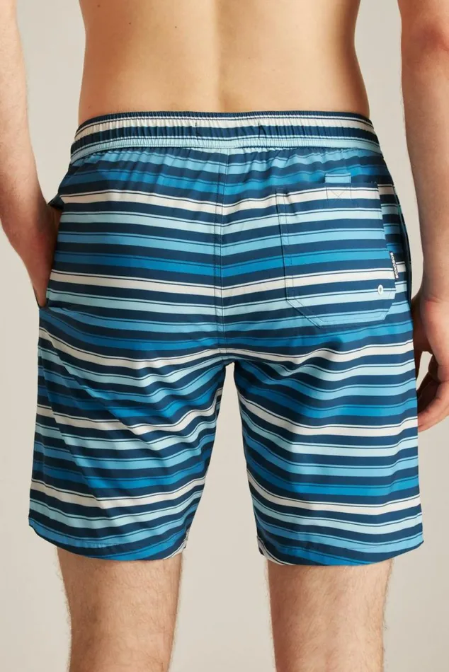 Men Riviera Recycled Swim Trunks Blue Vargas Stripe Bonobos Swim Trunks