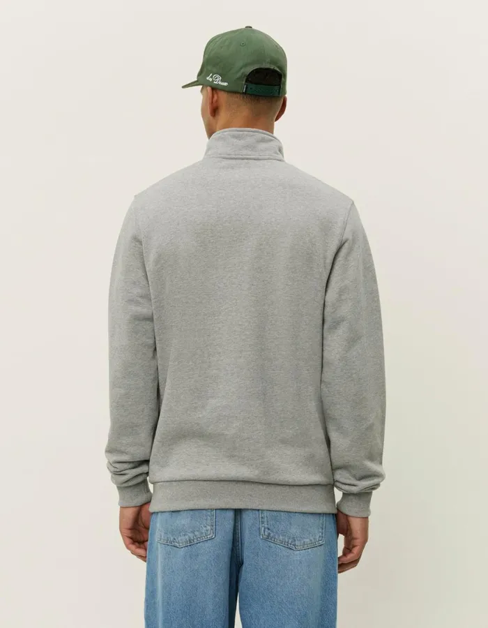 Men Scandinavian HalfZip Sweatshirt 8211 Light Grey MelangeChive Green Les Deux HoodiesSweatshirts Men Scandinavian HalfZip Sweatshirt 8211 Light Grey MelangeChive Green Les Deux HoodiesSweatshirts
