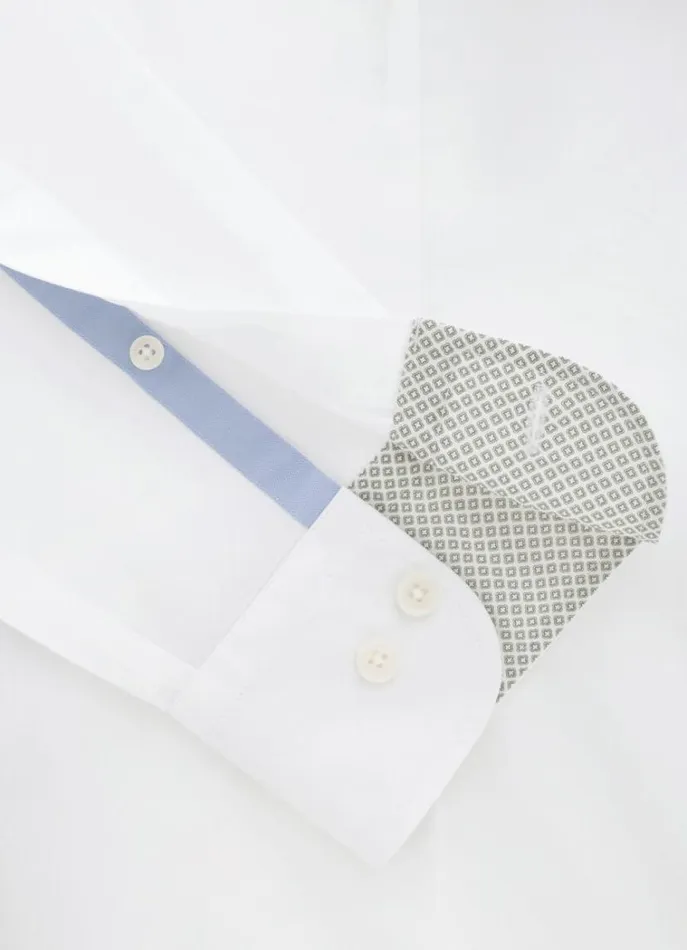Men Shirts Hackett London Kent Collar Slim Fit Shirt White