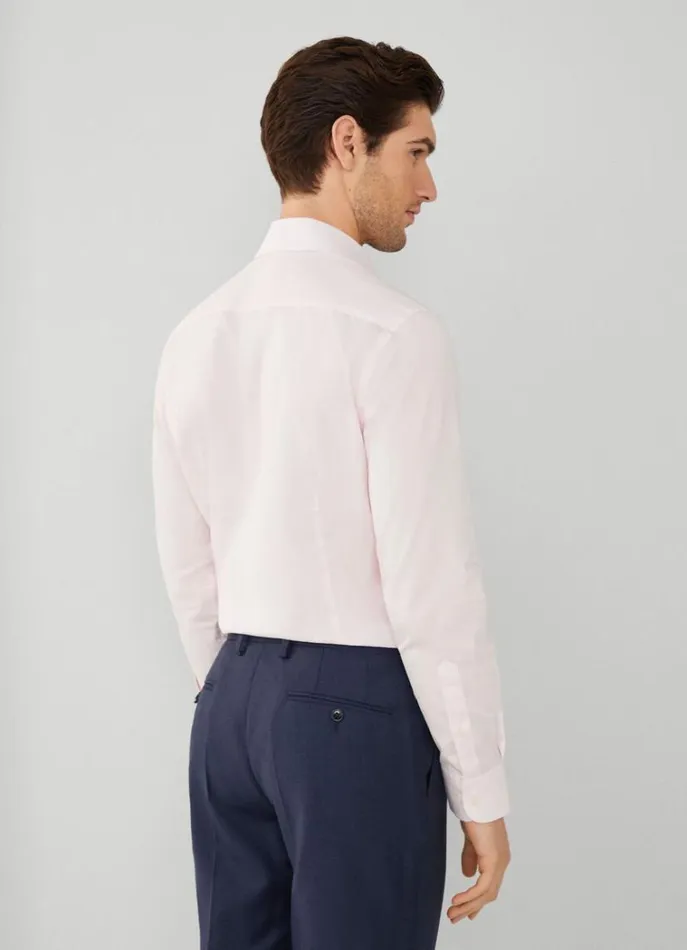 Men Shirts Hackett London Slim Fit Poplin Shirt Pink