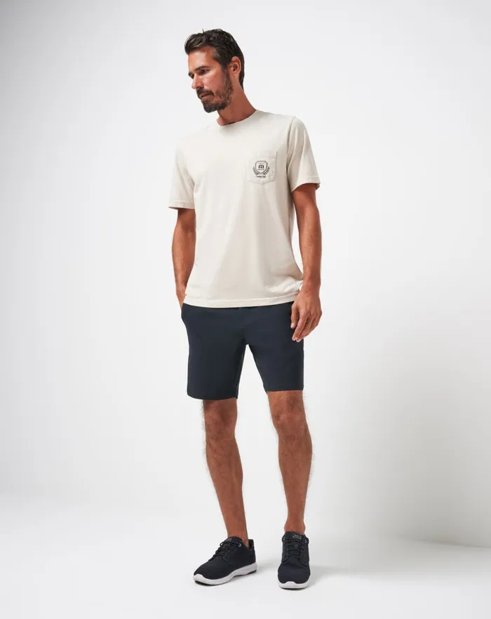 Men Shorts TravisMathew STRETCHKNIT SHORT 8IN Black