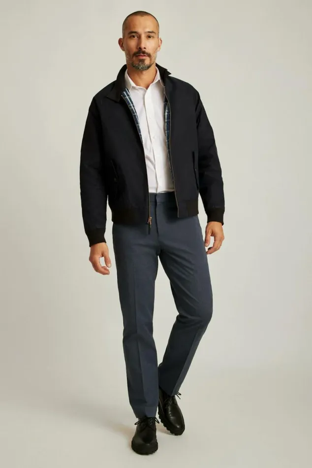 Men The Harrington Jacket Jet Black Bonobos Jackets and Coats