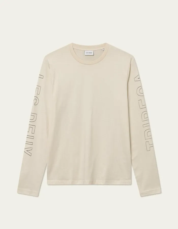 Men Tribeca LS TShirt 8211 Ivory Les Deux Tshirts