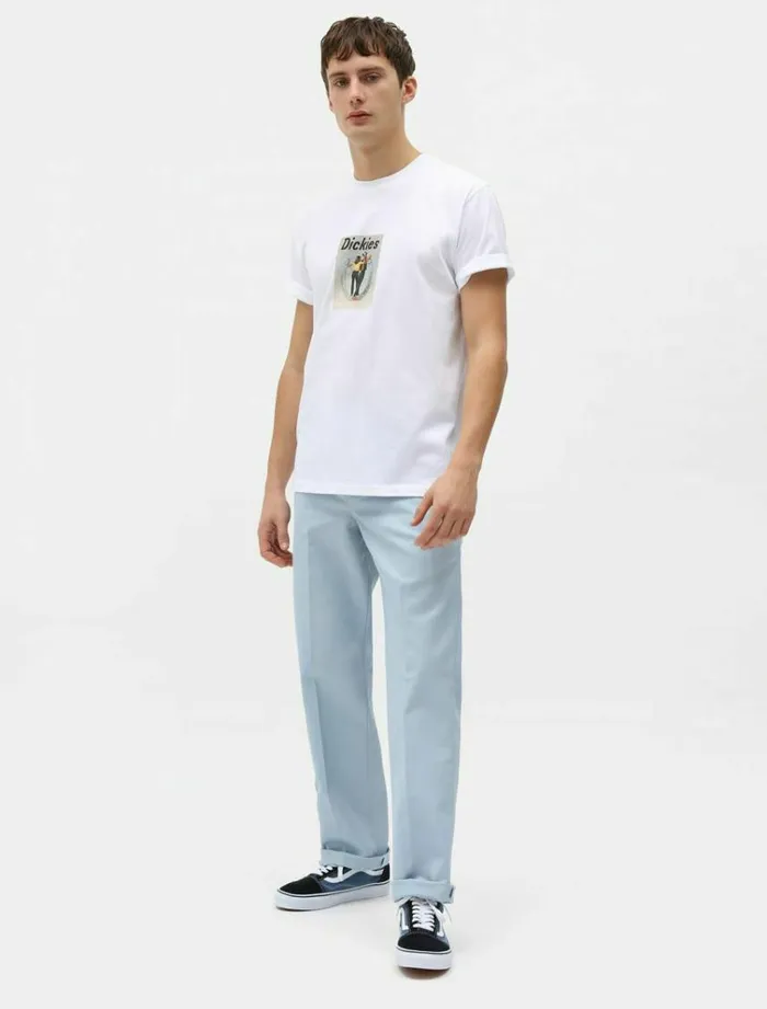 Men Trousers Dickies 873 Slim Straight Work Pant Fog Blue