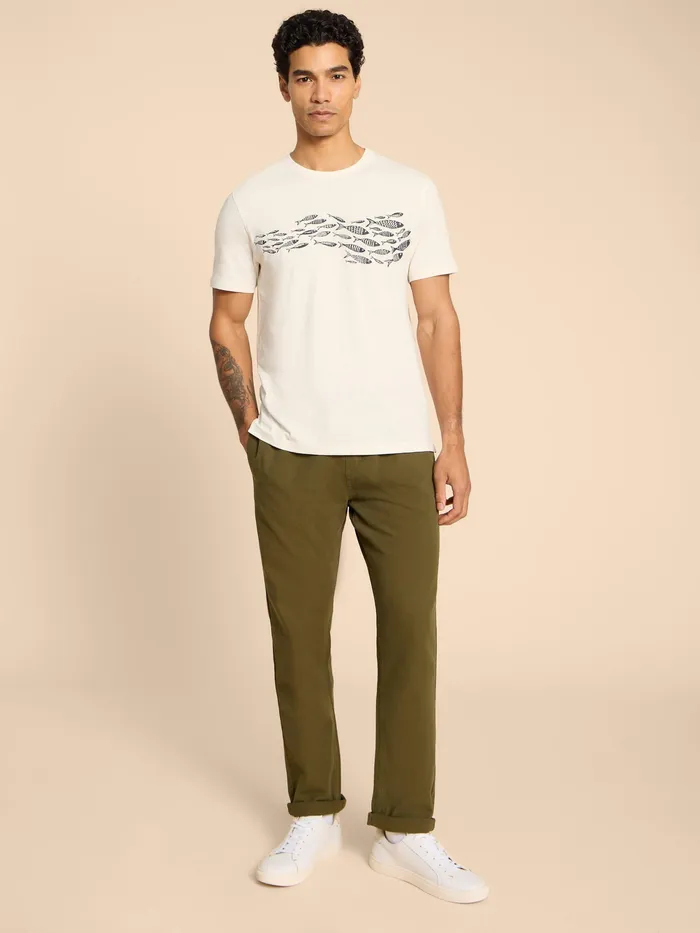 Men White Stuff Clothing Shoal Fish Graphic Tee