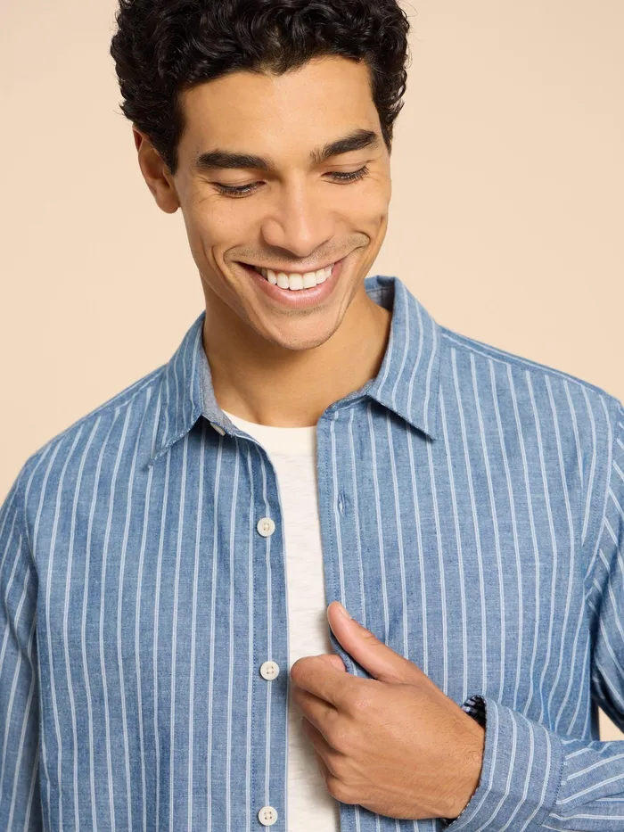Men White Stuff Clothing Stripe LS Shirt Men White Stuff Clothing Stripe LS Shirt