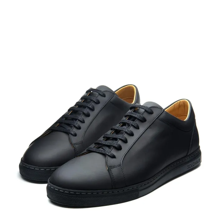 MenWomen Solovair Sneakers Black Greasy Sneaker 070