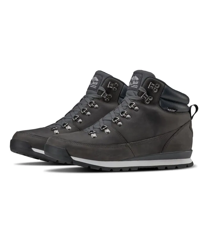Mens Backtoberkeley Redux Leather Boots Zinc Greyebony Grey The North Face Boots
