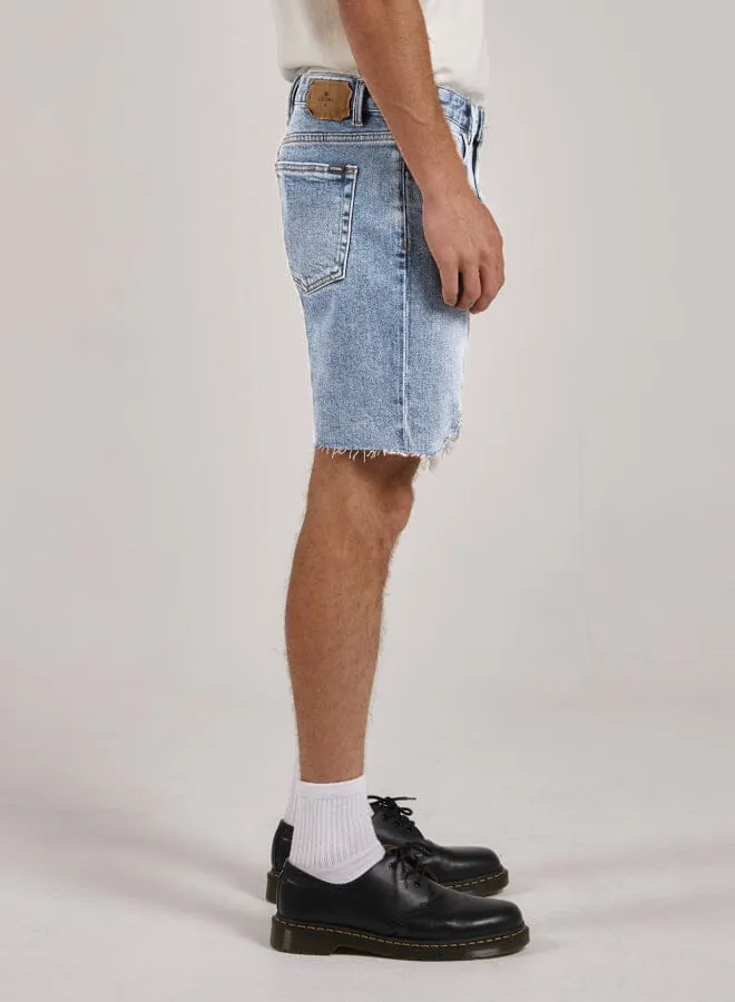 Mens Destroyed Bones Denim Short Ash Blue Thrills Denim Shorts