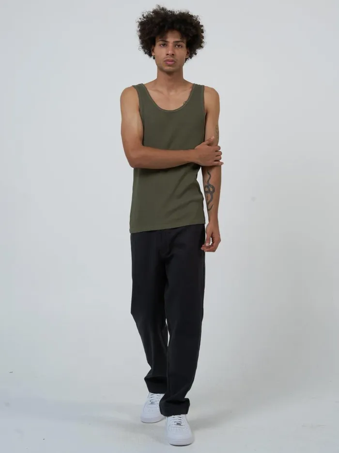 Mens Endless Rib Tank Deep Emerald Thrills Tees and Tank Tops
