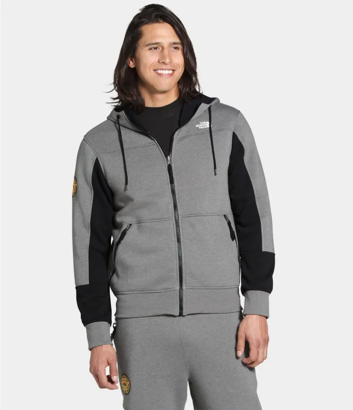 Mens Graphic Collection Full Zip Tnf Medium Grey Heathertnf Black The North Face Hoodies and Sweatshirts