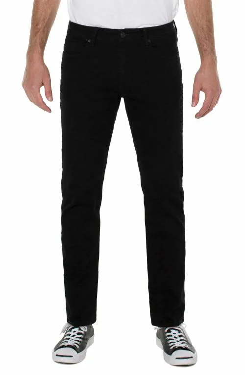 Mens Jeans Liverpool Los Angeles Kingston Modern Straight Comfort Stretch Eco Jet Black