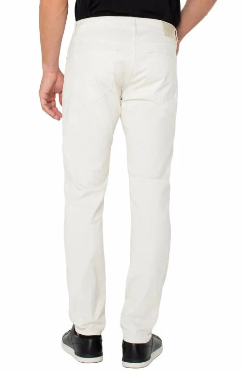 Mens Jeans Liverpool Los Angeles Kingston Modern Straight Peached Colored Twill Stone