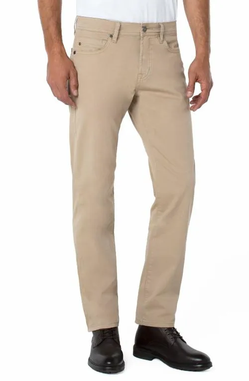 Mens Jeans Liverpool Los Angeles Regent Relaxed Straight Peached Colored Twill Khaki