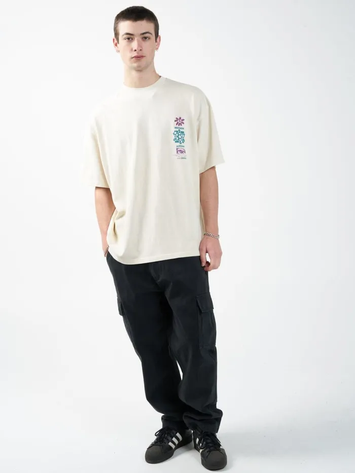 Mens Reflections Oversized Fit Tee Natural Thrills Tees and Tank Tops