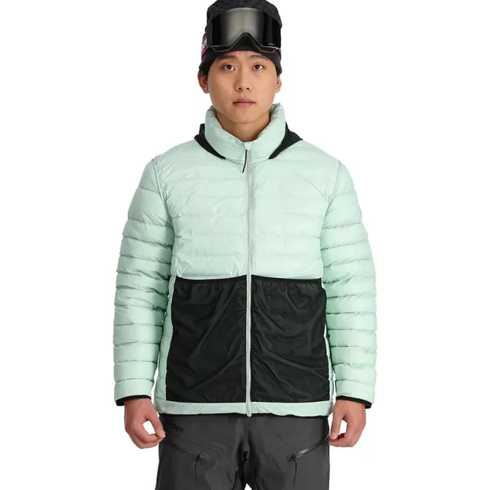 Mens Sanction Hooded Wintergreen Spyder Down
