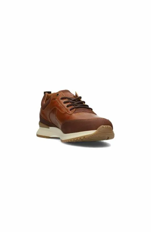 Mens Sneakers Liverpool Los Angeles Bennet Leather Textured Sneaker Cognac