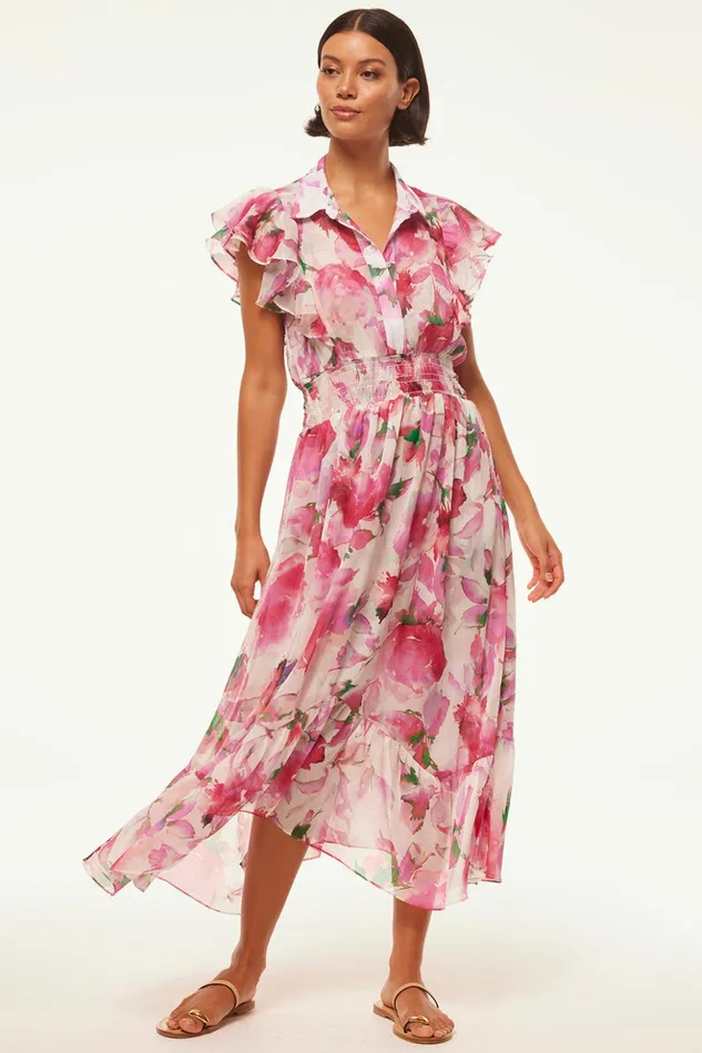 MISA Los Angeles FLORENCIA DRESS Garden Fuchsia Women Dresses
