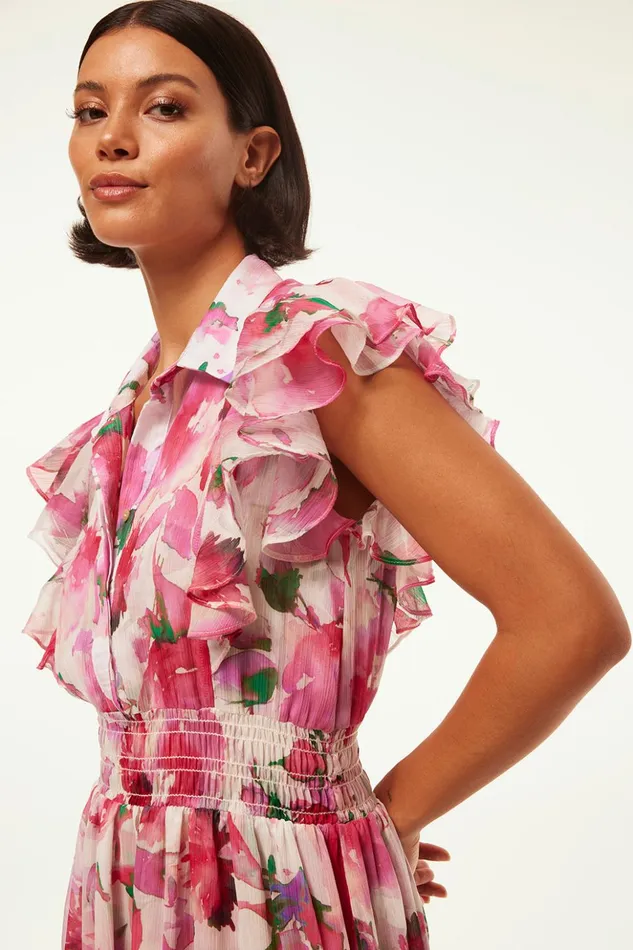 MISA Los Angeles FLORENCIA DRESS Garden Fuchsia Women Dresses