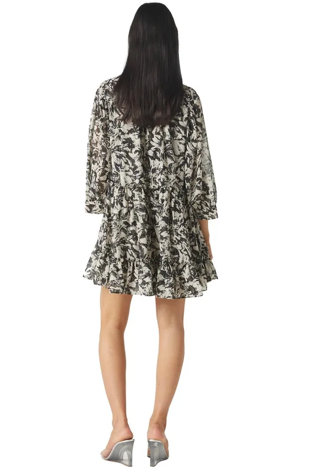 MISA Los Angeles MITA DRESS Tonal Abstract Women Dresses