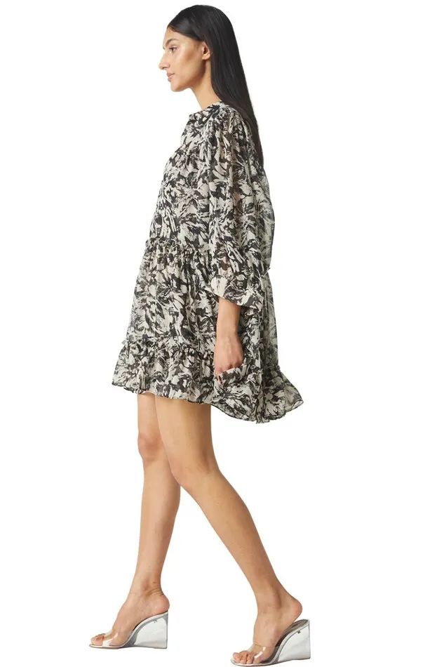 MISA Los Angeles MITA DRESS Tonal Abstract Women Dresses
